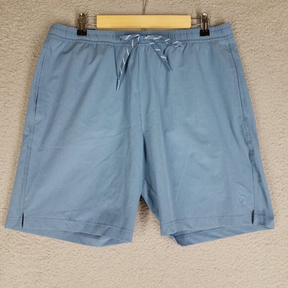 NEW Lands' End Swim Shorts Adult Large Blue UPF 50 Lined Hybrid Beach Summer Men - Picture 1 of 14